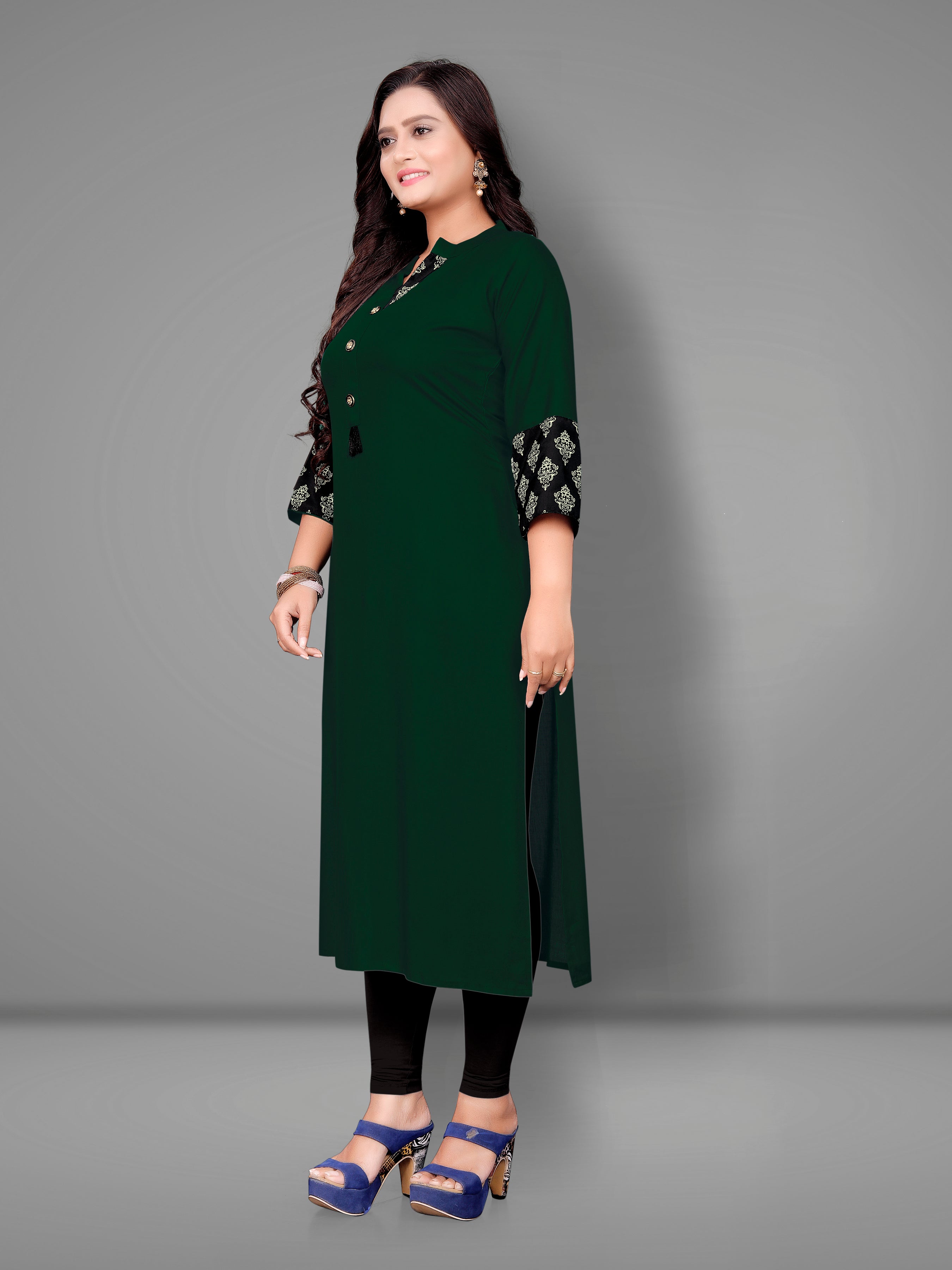 Women’s Printed Plus Size Kurti | Cotton Slub Ethnic Wear | M to 6XL
