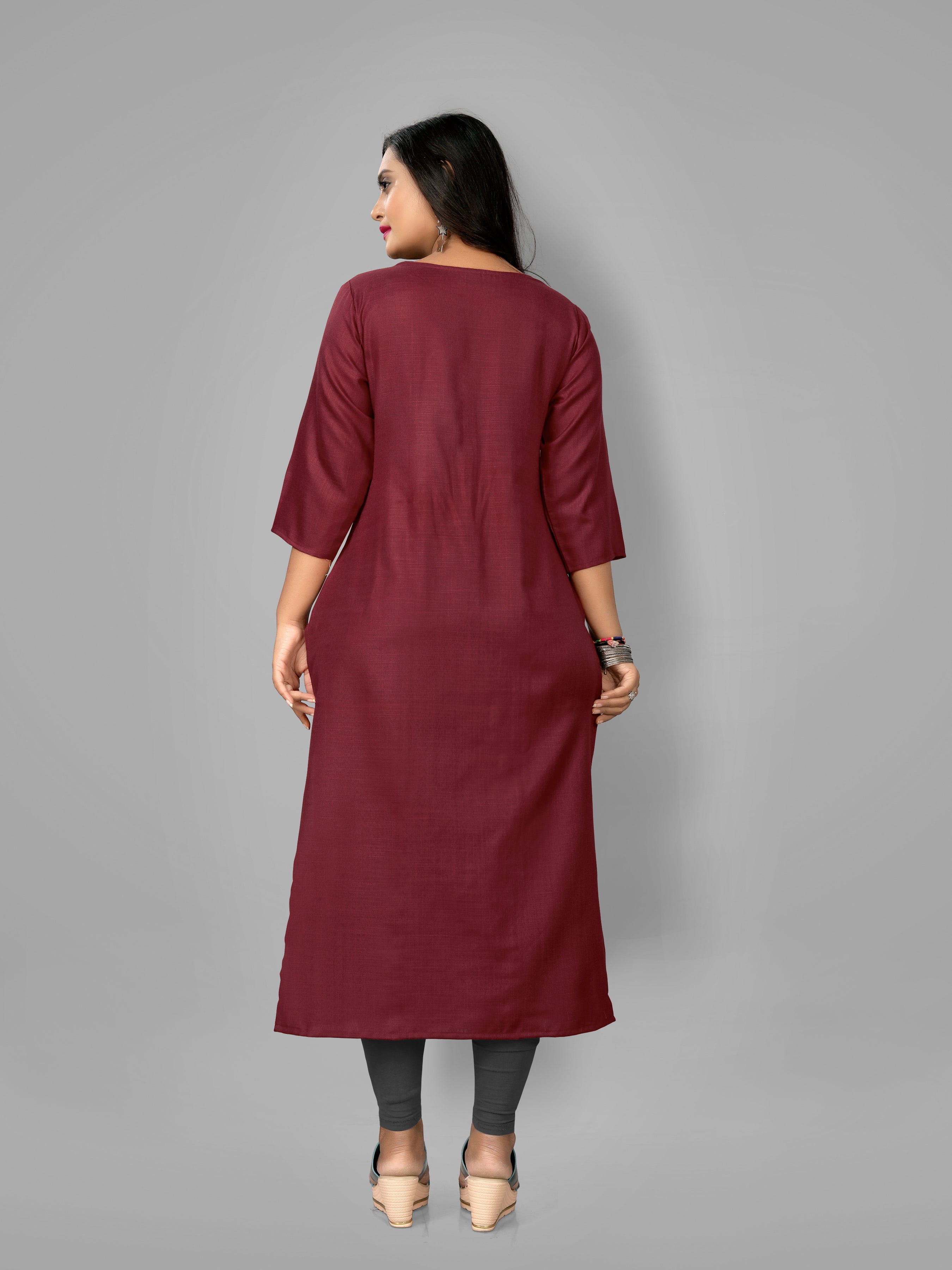 Women’s Trendy Plus Size Straight Kurti Pack of 2