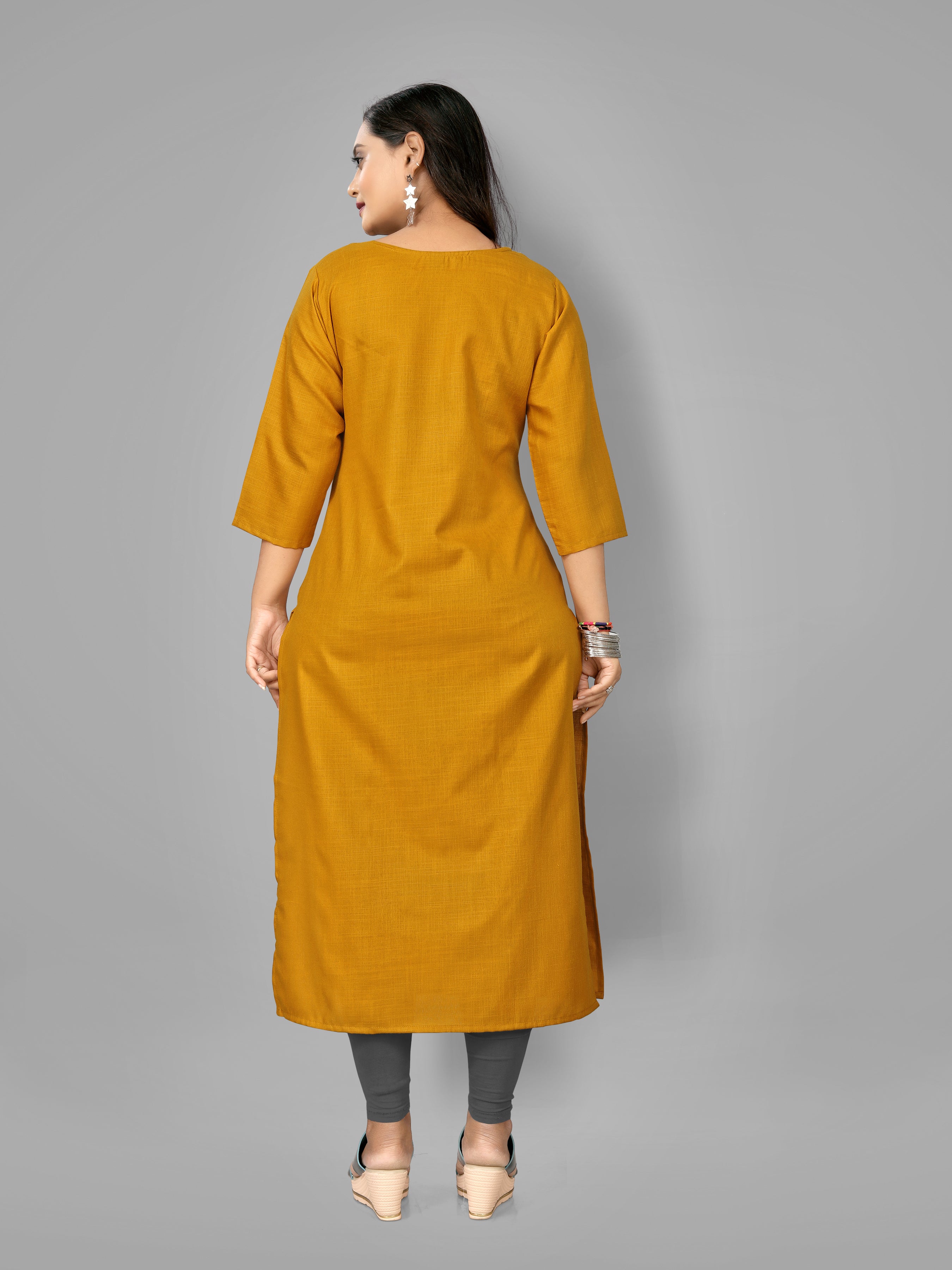 Women’s Embroidered Plus Size Straight Kurti Pack of 2