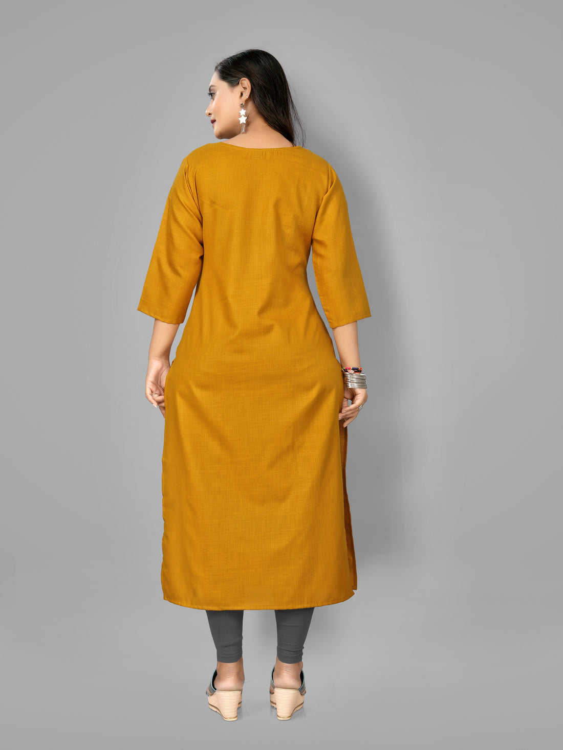Women’s Embroidered Plus Size Straight Kurti Pack of 2