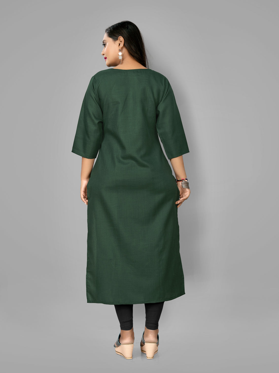 Women’s Embroidered Plus Size Straight Kurti Pack of 2