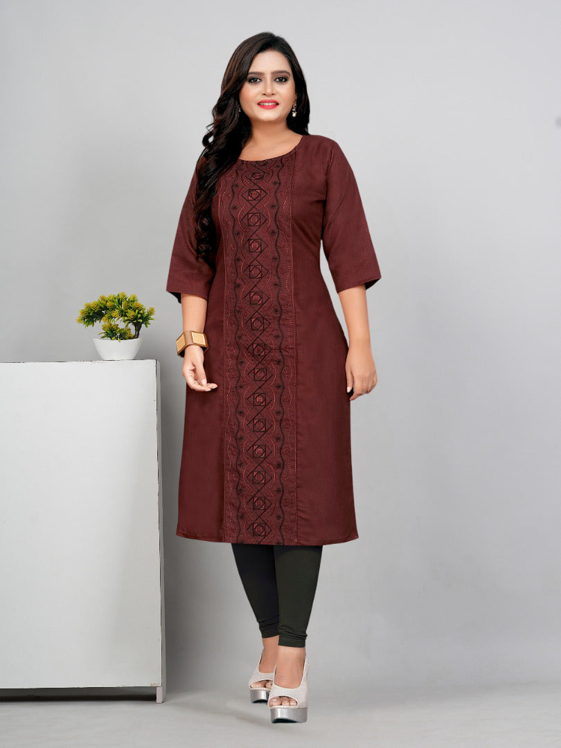 Women’s Embroidered Plus Size Kurti | Ethnic Wear