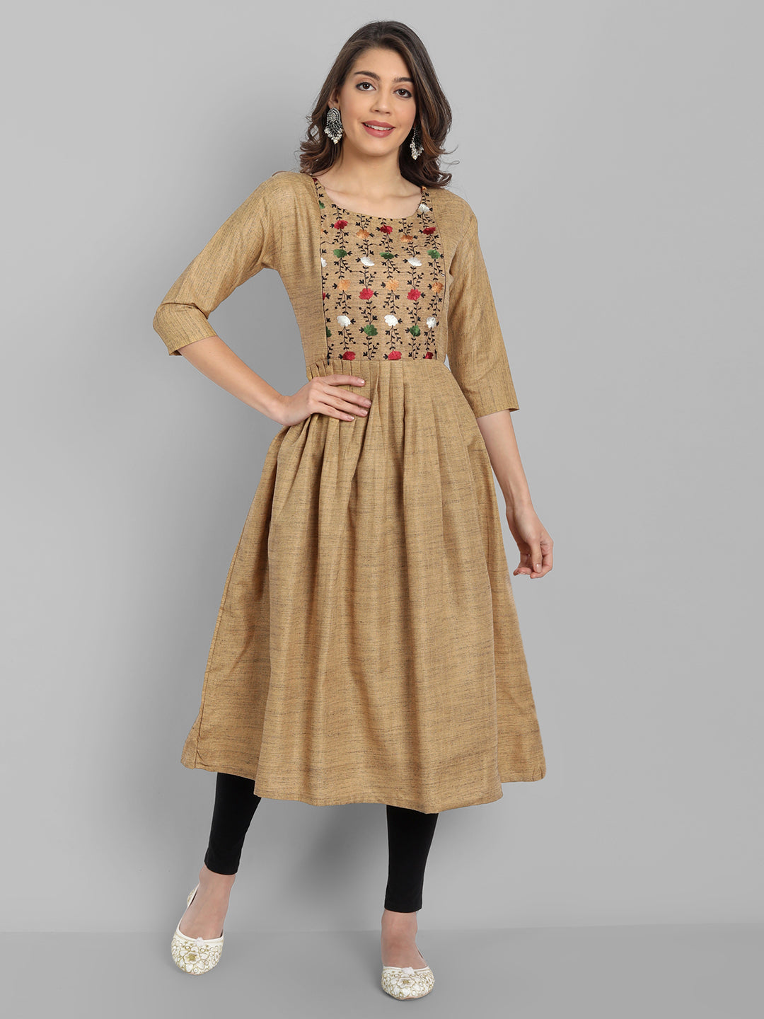 Women’s Floral Embroidered Maternity Feeding Kurti | Cotton | M to 3XL