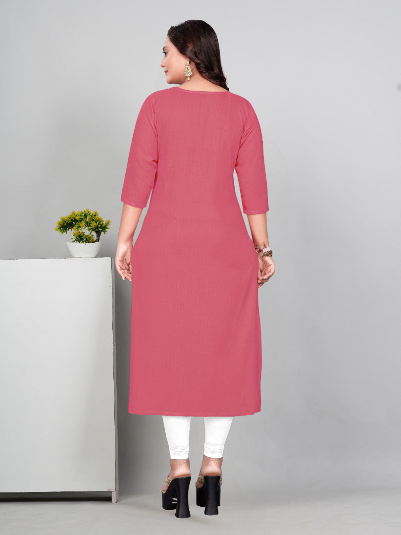 Women’s Embroidered Yoke Plus Size Kurti | Ethnic Wear