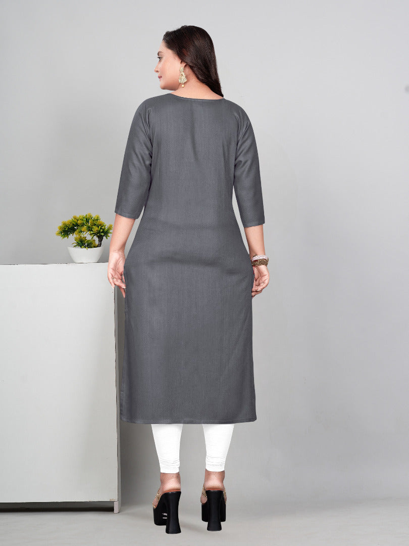 Women’s Embroidered Yoke Plus Size Kurti | Ethnic Wear
