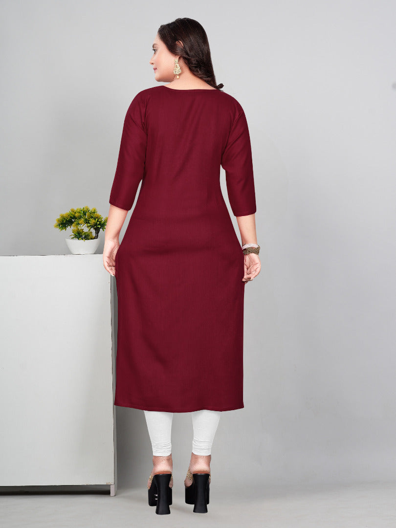 Women’s Embroidered Yoke Plus Size Kurti | Ethnic Wear