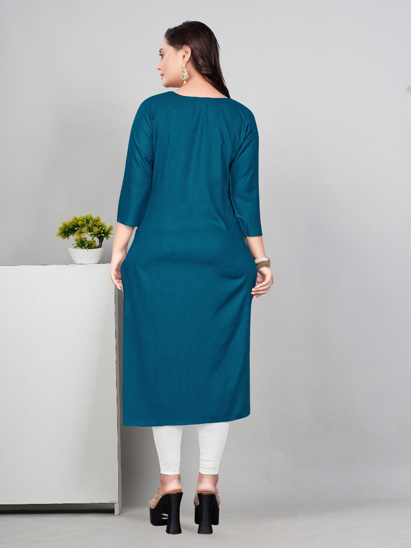 Women’s Embroidered Yoke Plus Size Kurti | Ethnic Wear
