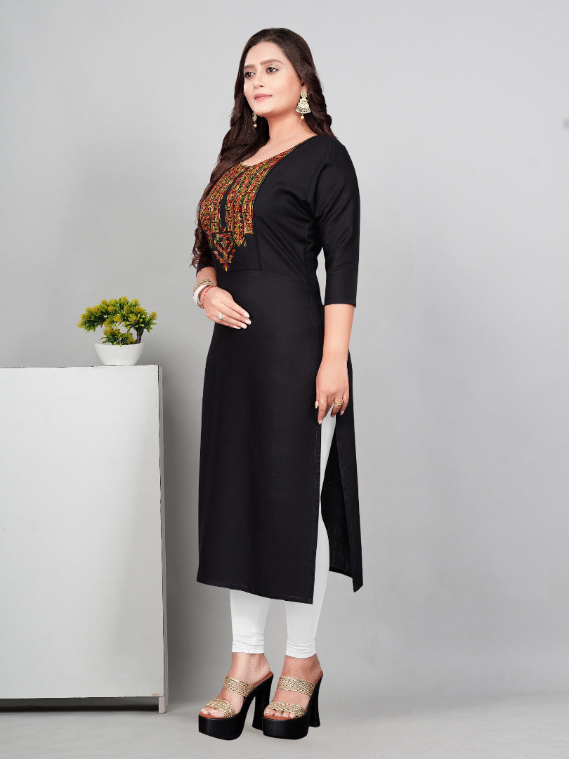 Women’s Embroidered Yoke Plus Size Kurti | Ethnic Wear