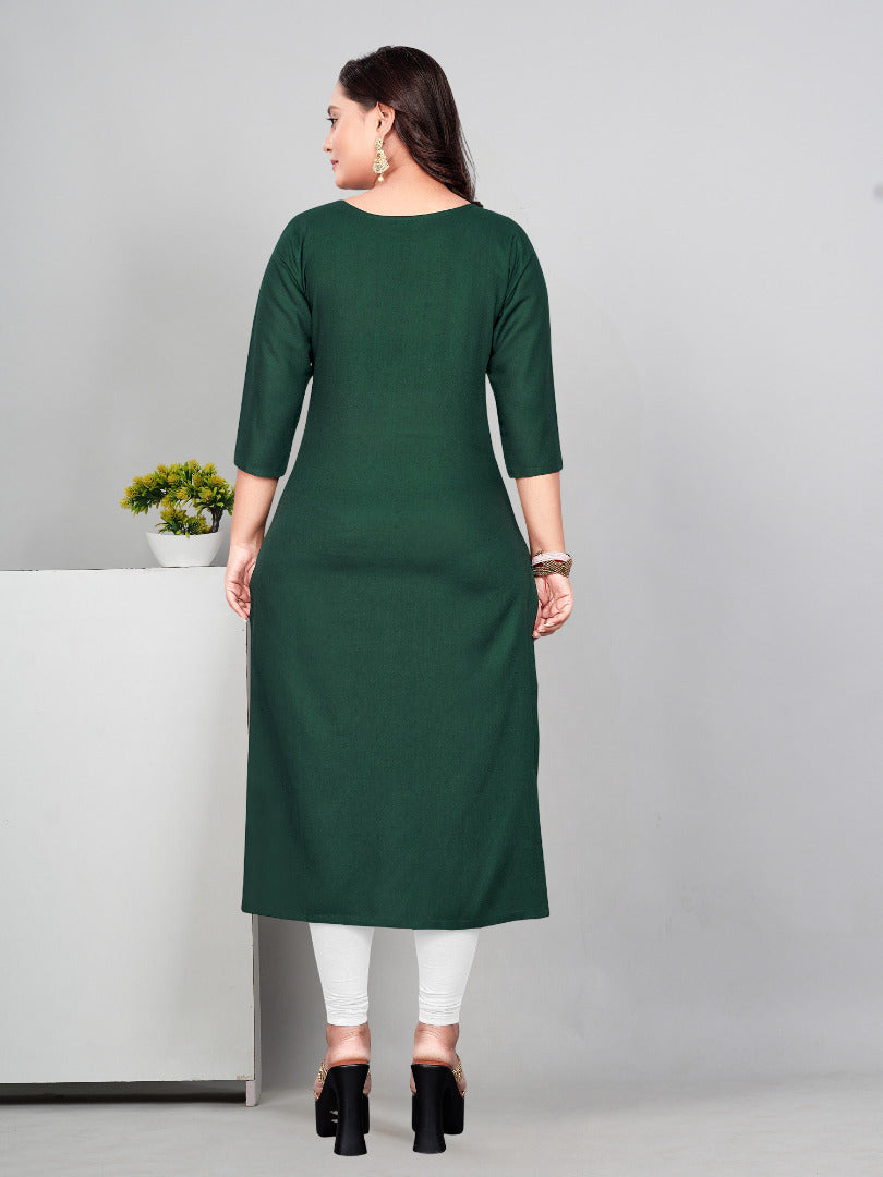 Women’s Embroidered Yoke Plus Size Kurti | Ethnic Wear