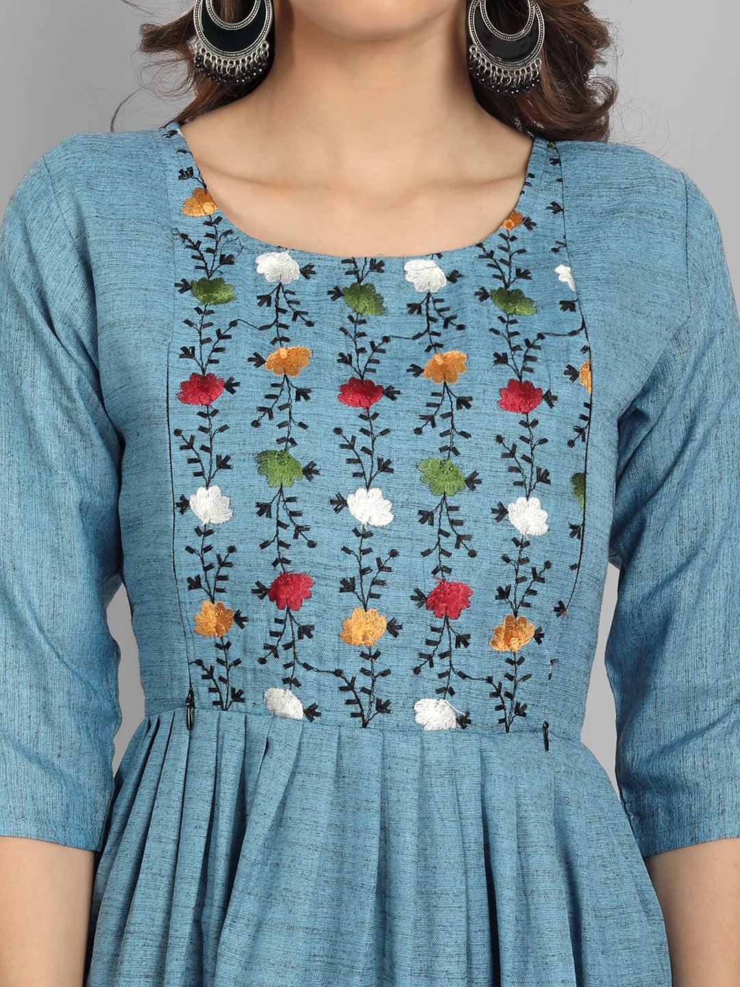 Women’s Floral Embroidered Maternity Feeding Kurti | Cotton | M to 3XL