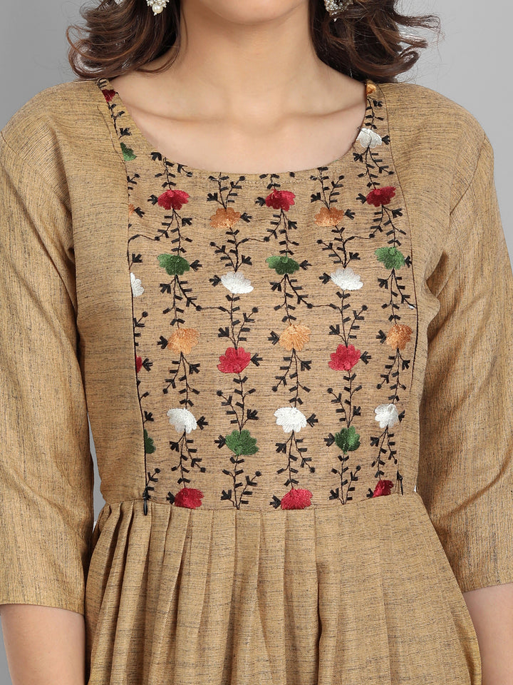 Women’s Floral Embroidered Maternity Feeding Kurti | Cotton | M to 3XL
