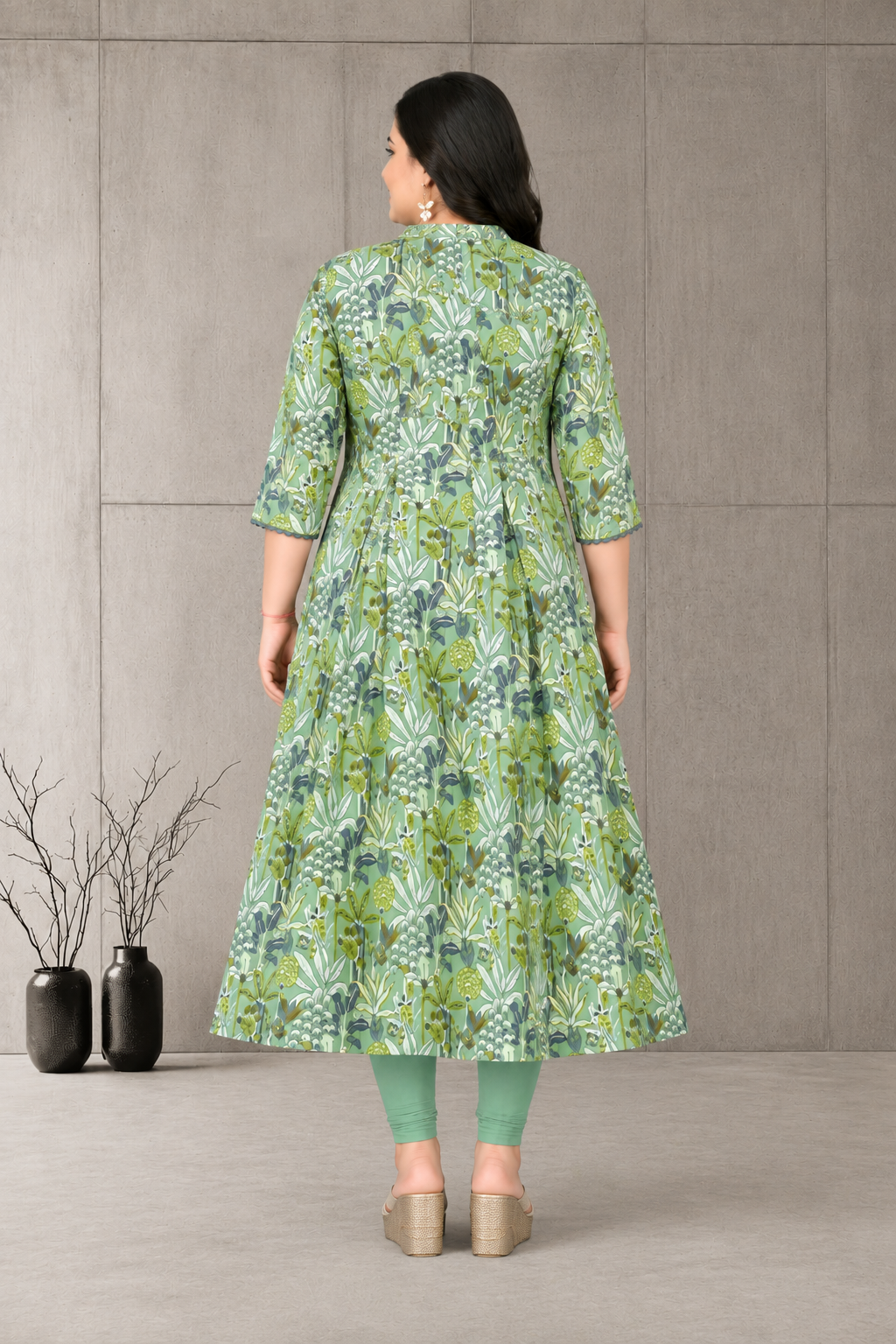 Women’s Stylish Printed Anarkali Kurti | Cotton Ethnic Wear | Size M to 3XL