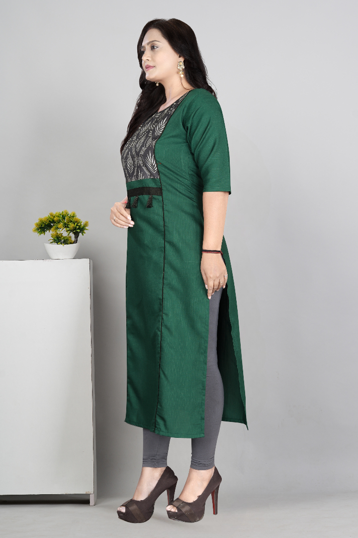 Women’s Printed Plus Size Kurti | Cotton Slub Ethnic Wear | M to 6XL