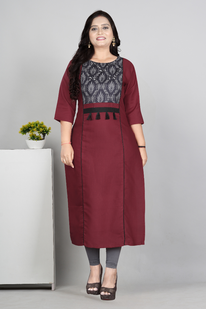 Women’s Printed Plus Size Kurti | Cotton Slub Ethnic Wear | M to 6XL