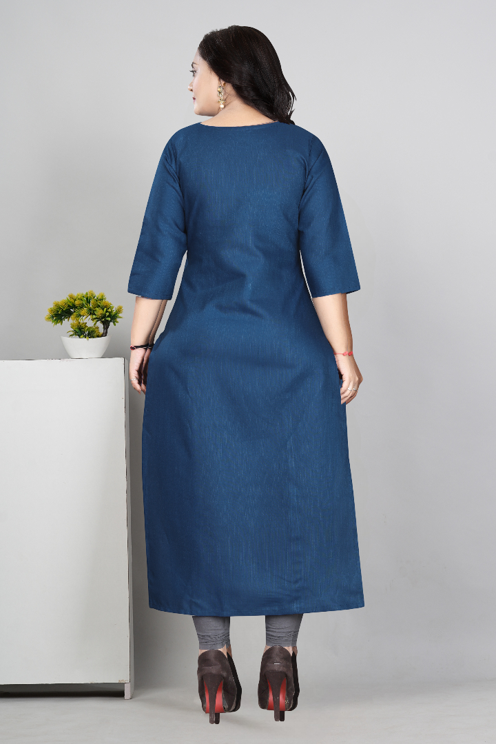 Women’s Printed Plus Size Kurti | Cotton Slub Ethnic Wear | M to 6XL