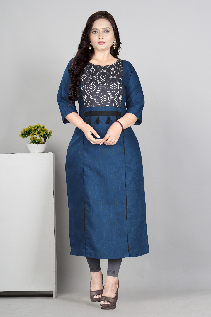 Women’s Printed Plus Size Kurti | Cotton Slub Ethnic Wear | M to 6XL