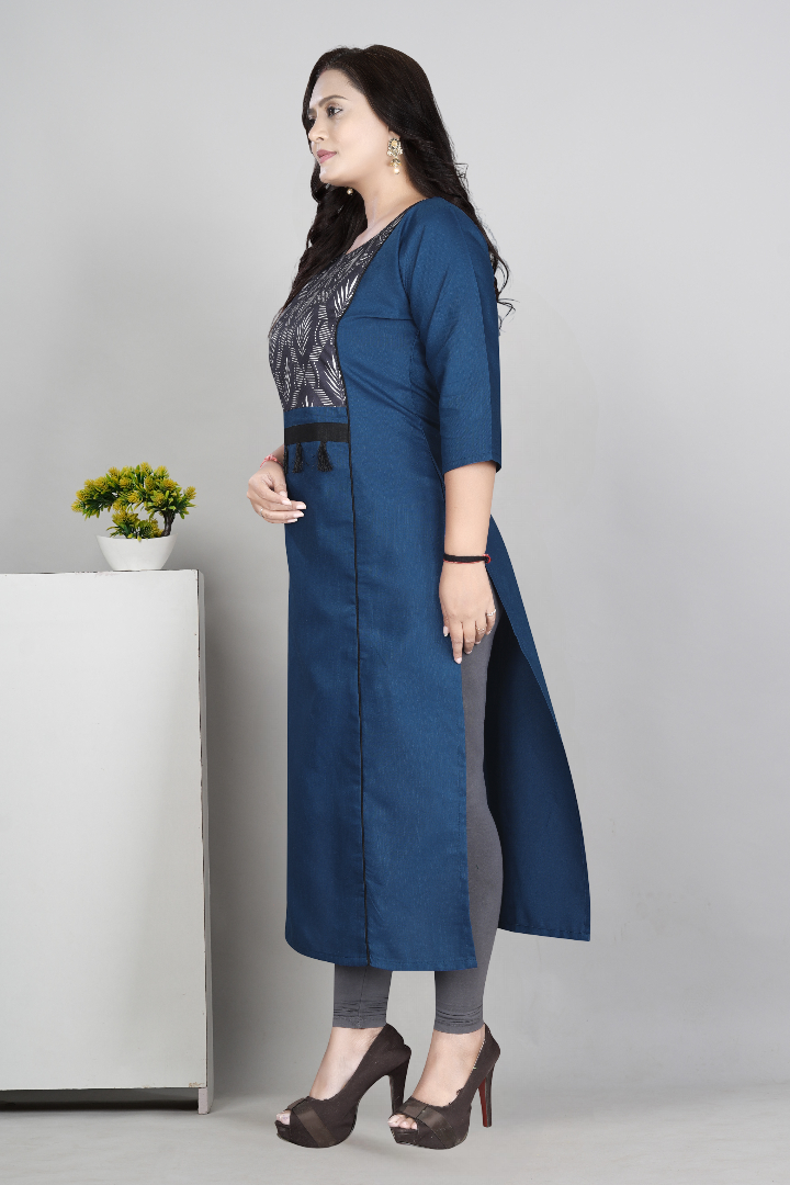 Women’s Printed Plus Size Kurti | Cotton Slub Ethnic Wear | M to 6XL