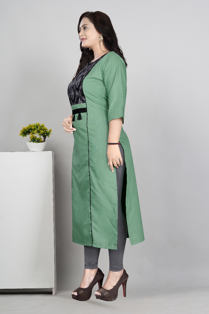 Women’s Printed Plus Size Kurti | Cotton Slub Ethnic Wear | M to 6XL
