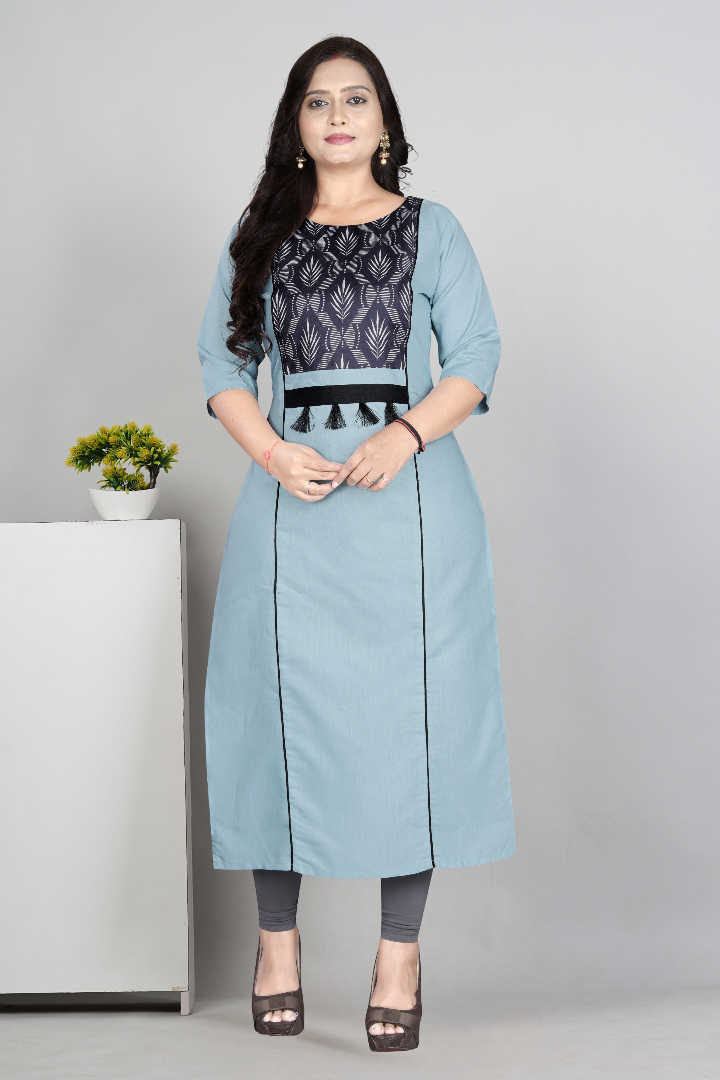 Women’s Printed Plus Size Kurti | Cotton Slub Ethnic Wear | M to 6XL