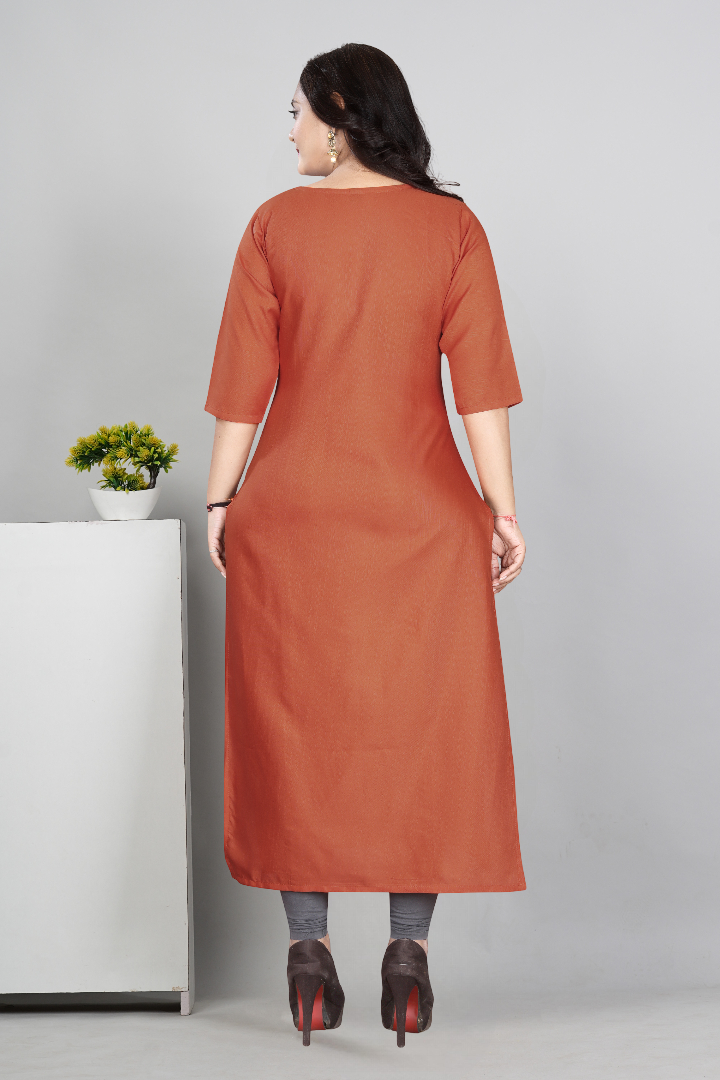 Women’s Printed Plus Size Kurti | Cotton Slub Ethnic Wear | M to 6XL