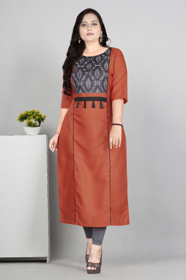 Women’s Printed Plus Size Kurti | Cotton Slub Ethnic Wear | M to 6XL
