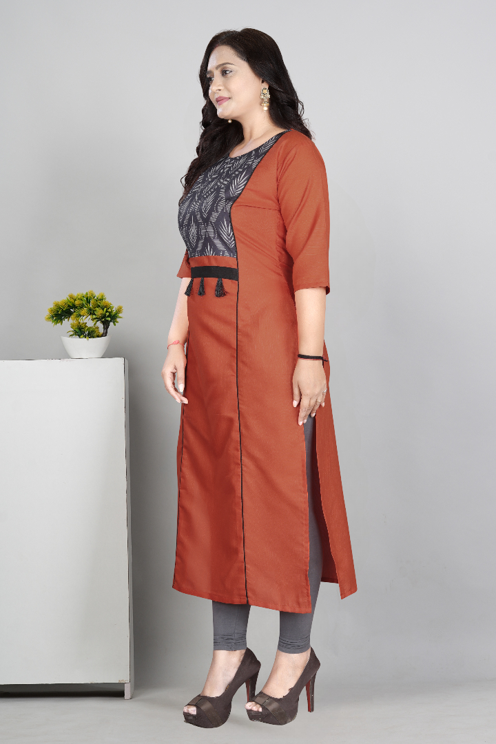Women’s Printed Plus Size Kurti | Cotton Slub Ethnic Wear | M to 6XL