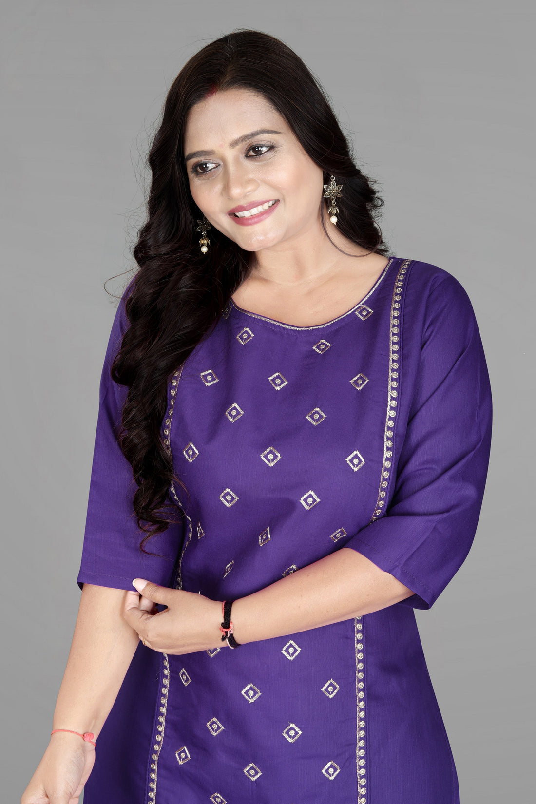 Women’s Embroidered Cotton Slub Kurti | Plus Size Ethnic Wear | M to 6XL
