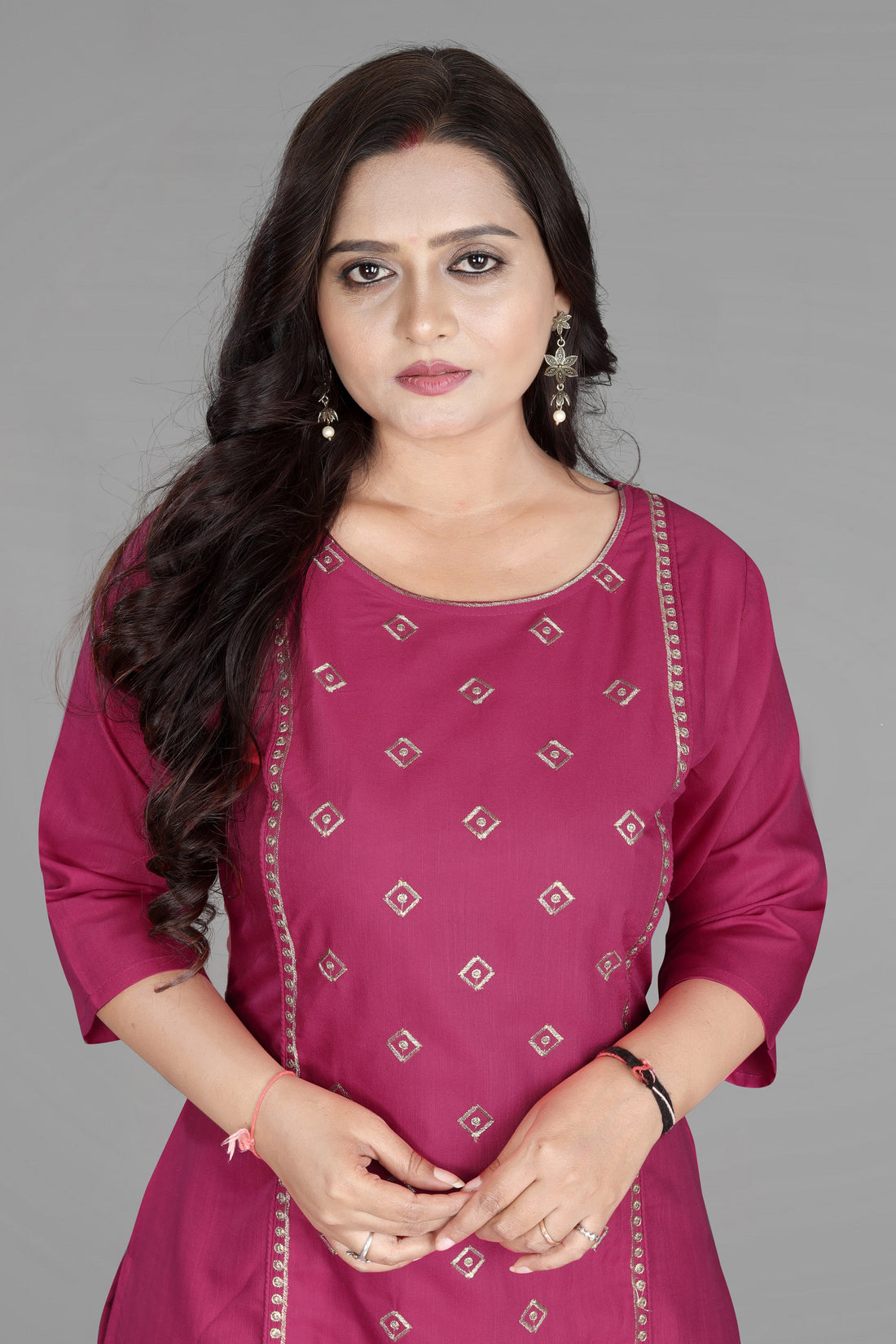 Women’s Embroidered Cotton Slub Kurti | Plus Size Ethnic Wear | M to 6XL