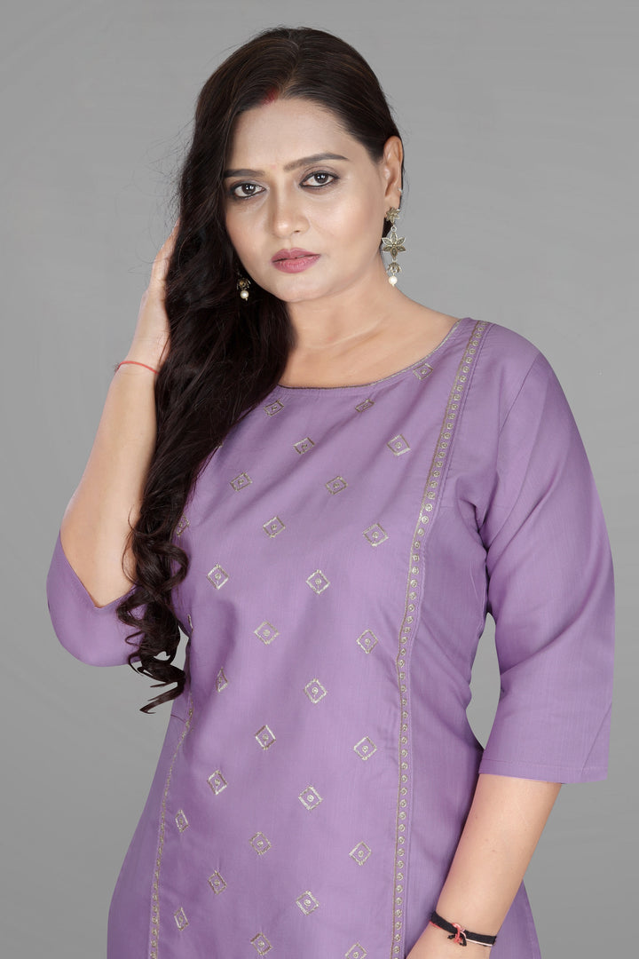 Women’s Embroidered Cotton Slub Kurti | Plus Size Ethnic Wear | M to 6XL