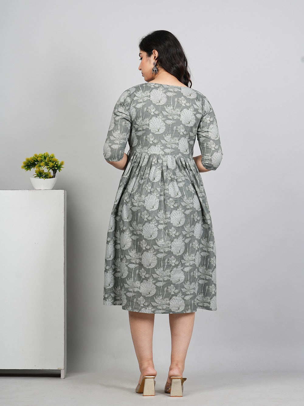 Women’s Floral Embroidered Maternity Feeding Kurti | Cotton