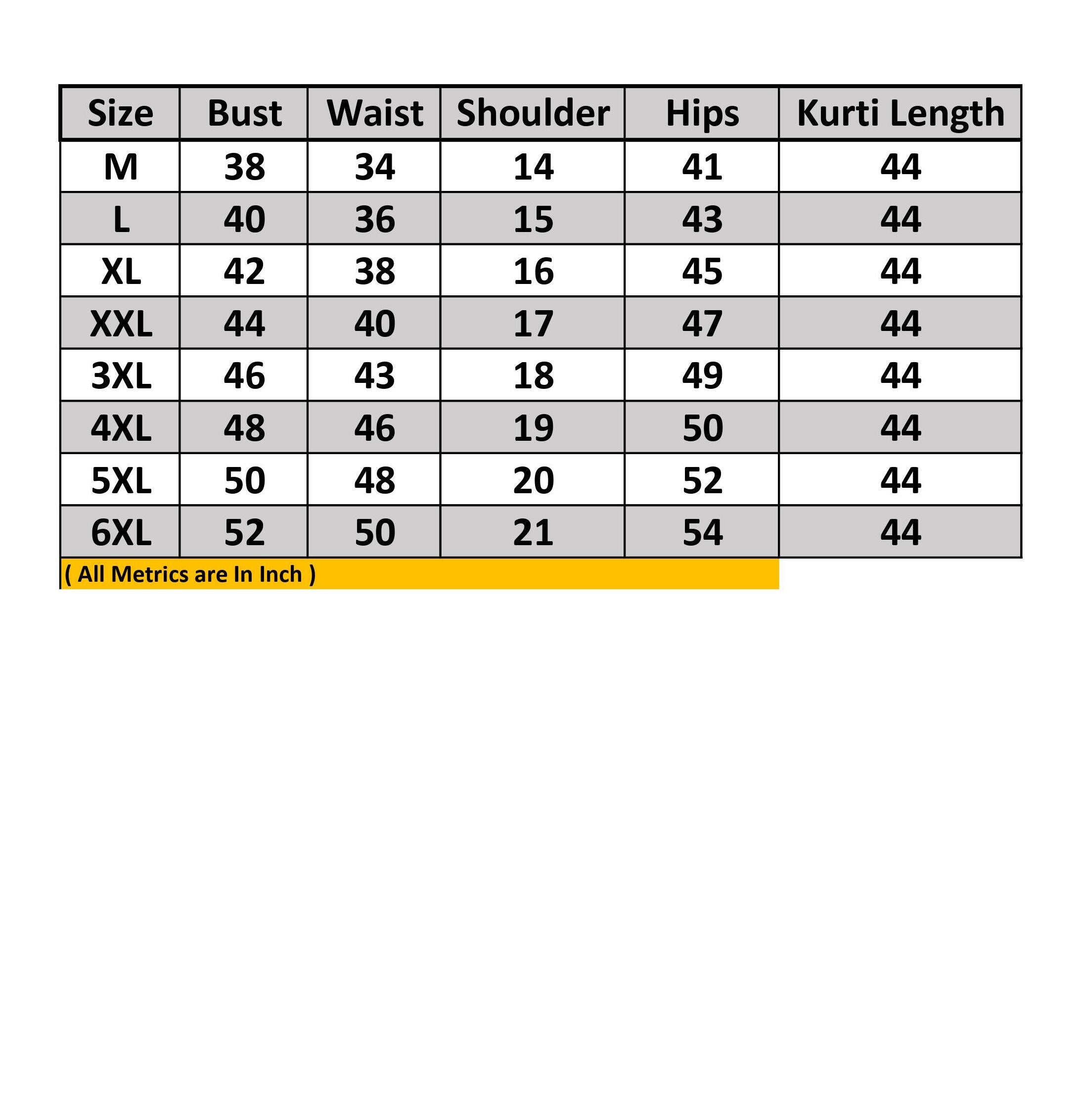 Women’s Elegant Cotton Slub Embroidered Kurti | Plus Size | M to 6XL