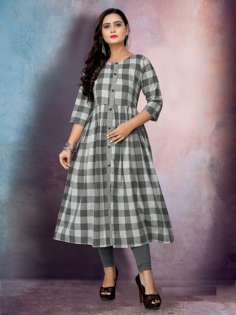 grey colour simple and fancy kurti buy online shopping at we will fashion | Designer  kurti patterns, Kurta designs, Cotton kurti designs